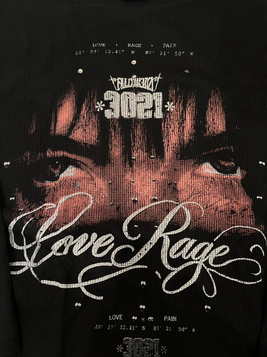 Love Rage Waffle Tee